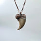 Black Bear Claw Necklace, Small Rear Claw - Copper Electroformed