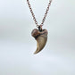 Black Bear Claw Necklace, Small Rear Claw - Copper Electroformed