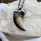 Black Bear Claw Necklace, Medium Rear Claw - Silver Electroformed