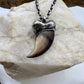 Black Bear Claw Necklace, Medium Rear Claw - Silver Electroformed
