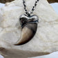 Black Bear Claw Necklace, Medium Rear Claw - Silver Electroformed