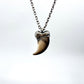 Black Bear Claw Necklace, Medium Rear Claw - Silver Electroformed
