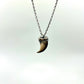 Black Bear Claw Necklace, Medium Rear Claw - Silver Electroformed