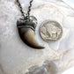 Black Bear Claw Necklace, Medium Rear Claw - Silver Electroformed