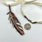 Real Feather Necklace, Large - Copper Electroformed