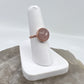 Size 6.25 Rose Quartz Ring - Copper Electroformed