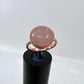 Size 6.25 Rose Quartz Ring - Copper Electroformed