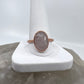 Size 11 Rose Quartz Ring - Copper Electroformed