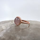 Size 9.25 Rose Quartz Ring - Copper Electroformed