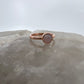 Size 5.5 Rose Quartz Ring - Copper Electroformed