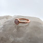 Size 5.25 Rose Quartz Ring - Copper Electroformed