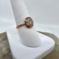 Size 7.5 Rhodochrosite Ring - Copper Electroformed