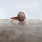 Size 7.5 Rhodochrosite Ring - Copper Electroformed