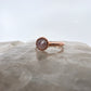 Size 4 Rose Quartz Ring - Copper Electroformed