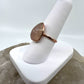 Size 6.75 Rose Quartz Ring - Copper Electroformed