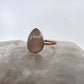 Size 6.75 Rose Quartz Ring - Copper Electroformed