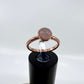 Size 6.5 Rose Quartz Ring - Copper Electroformed