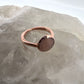 Size 3.5 Rose Quartz Ring - Copper Electroformed