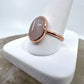 Size 9 Rose Quartz Ring - Copper Electroformed