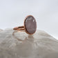 Size 9 Rose Quartz Ring - Copper Electroformed