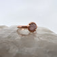 Size 6 Rose Quartz Ring - Copper Electroformed