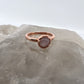 Size 6 Rose Quartz Ring - Copper Electroformed