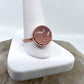 Size 9 Rose Quartz Ring - Copper Electroformed