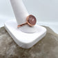 Size 9 Rose Quartz Ring - Copper Electroformed