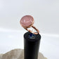 Size 9 Rose Quartz Ring - Copper Electroformed
