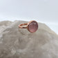 Size 9 Rose Quartz Ring - Copper Electroformed