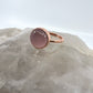 Size 9 Rose Quartz Ring - Copper Electroformed