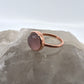 Size 9 Rose Quartz Ring - Copper Electroformed