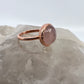 Size 7.75 Rose Quartz Ring - Copper Electroformed