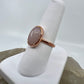 Size 7 Rose Quartz Ring - Copper Electroformed