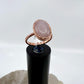 Size 7 Rose Quartz Ring - Copper Electroformed