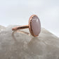 Size 7 Rose Quartz Ring - Copper Electroformed