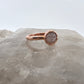 Size 4.25 Rose Quartz Ring - Copper Electroformed