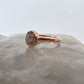 Size 4.25 Rose Quartz Ring - Copper Electroformed