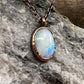 Rainbow Moonstone Necklace - Copper Electroformed