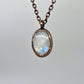 Rainbow Moonstone Necklace - Copper Electroformed