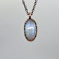 Rainbow Moonstone Necklace - Copper Electroformed