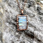 Rainbow Moonstone Necklace - Copper Electroformed