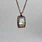 Rainbow Moonstone Necklace - Copper Electroformed