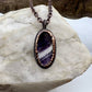 Chevron Amethyst Necklace - Copper Electroformed