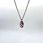 Chevron Amethyst Necklace - Copper Electroformed