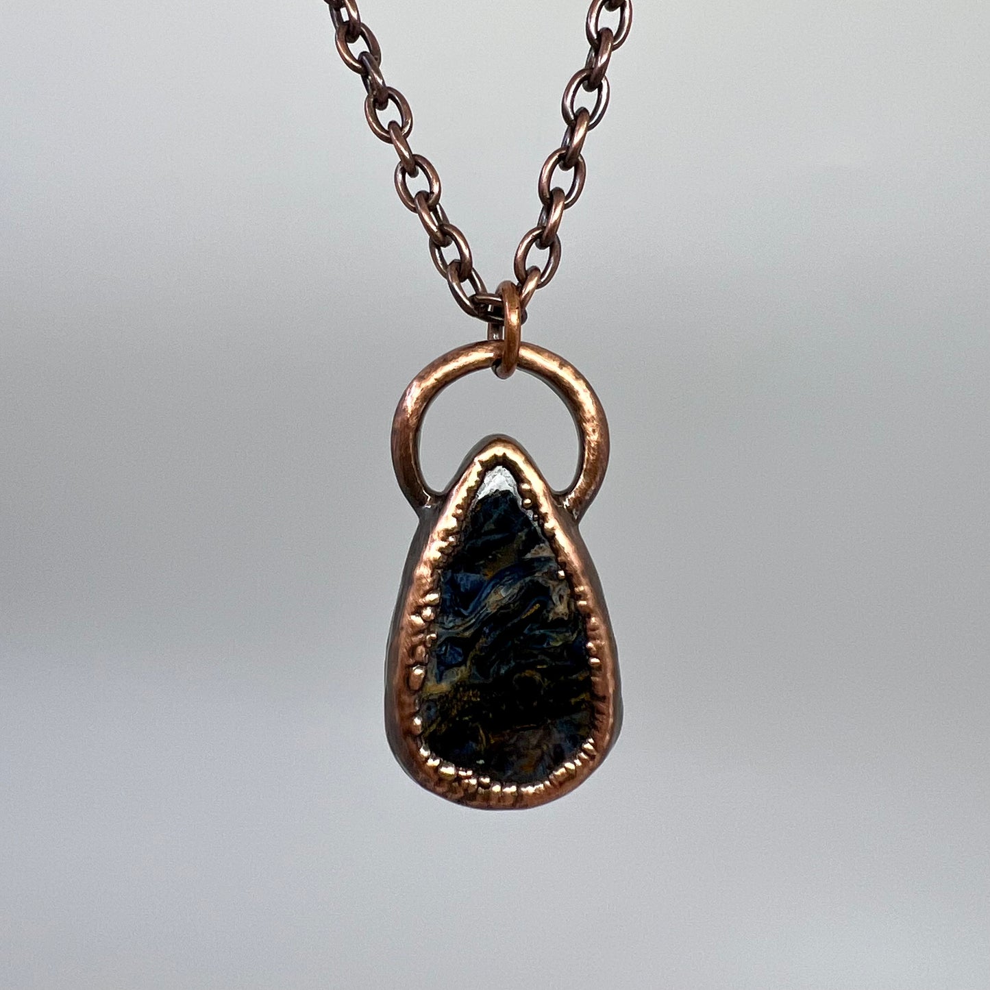 Pietersite Necklace - Copper Electroformed