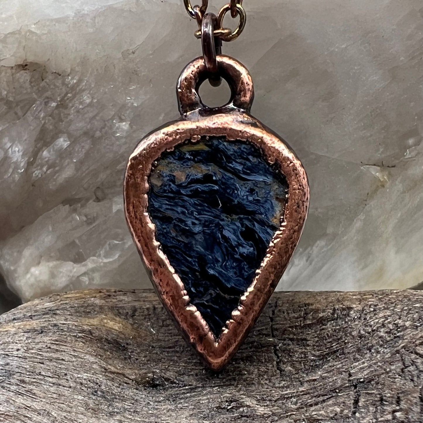 Pietersite Necklace - Copper Electroformed