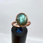 Size 7 Labradorite Ring - Copper Electroformed