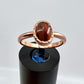 Size 7.25 Red Tiger’s Eye Ring - Copper Electroformed