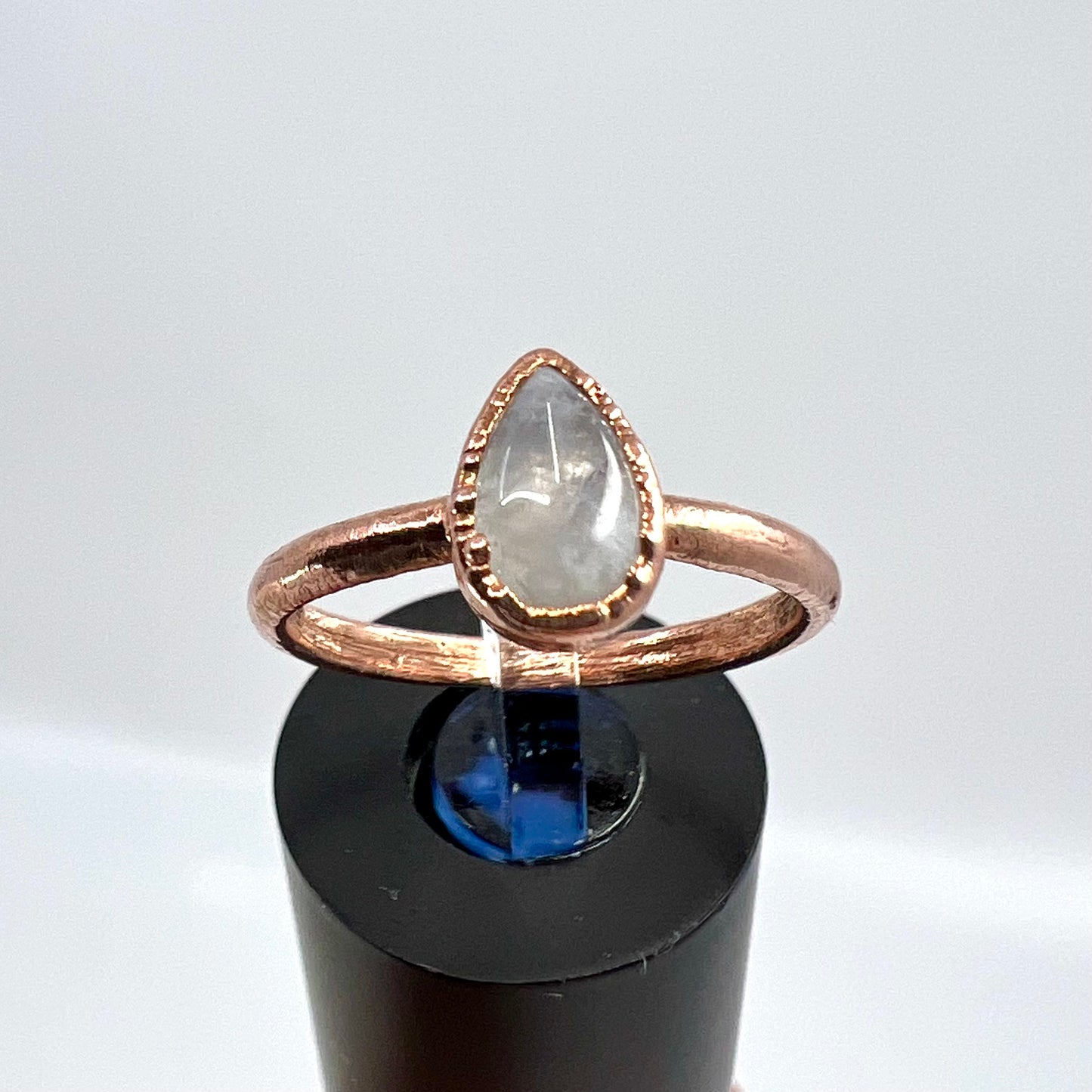 Size 7.25 Moonstone Ring - Copper Electroformed